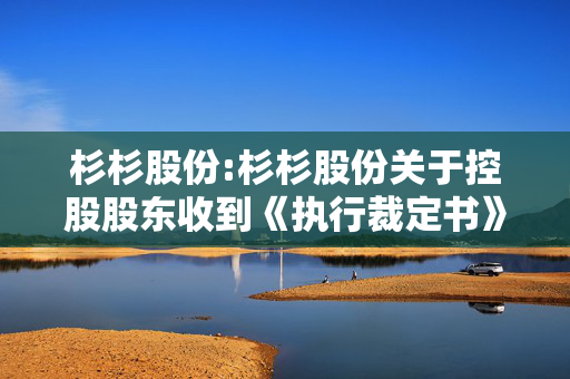 杉杉股份:杉杉股份关于控股股东收到《执行裁定书》暨权益变动的提示性公告