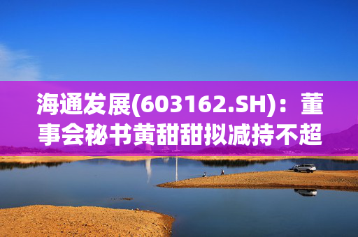 海通发展(603162.SH)：董事会秘书黄甜甜拟减持不超24.7万股