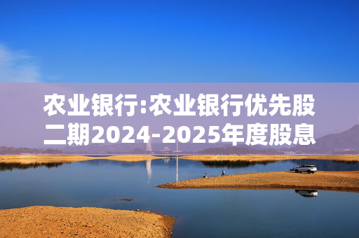 农业银行:农业银行优先股二期2024-2025年度股息发放实施公告