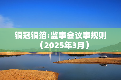 铜冠铜箔:监事会议事规则（2025年3月）