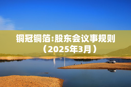 铜冠铜箔:股东会议事规则（2025年3月）