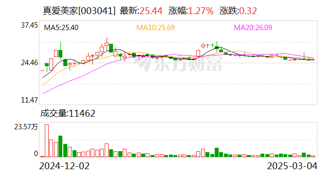 真爱美家：截至2025年2月28日公司持有人数为5251人